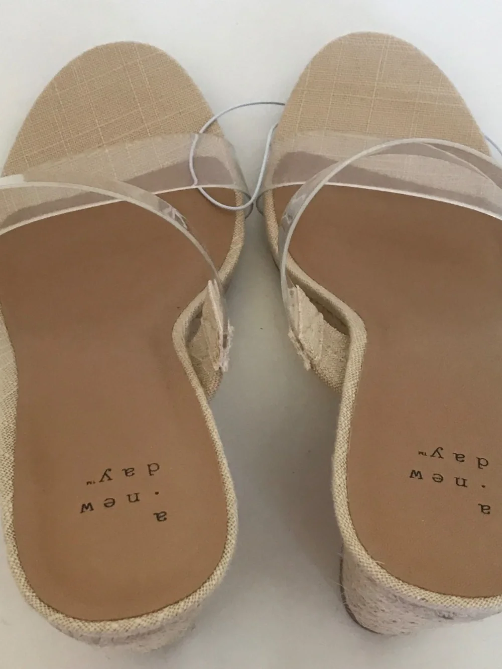 A NEW DAY Ansel Double Band Open Toe Wedge Espadrille Heels Women’s Size 8.5 NWT